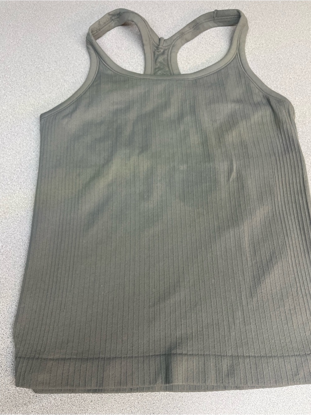 Athleta Ribbed Racerback Tank - Olive